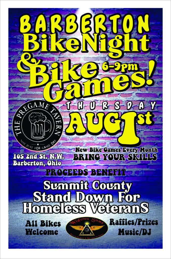 Barberton Bike Night & Bike Games from 6-9PM
