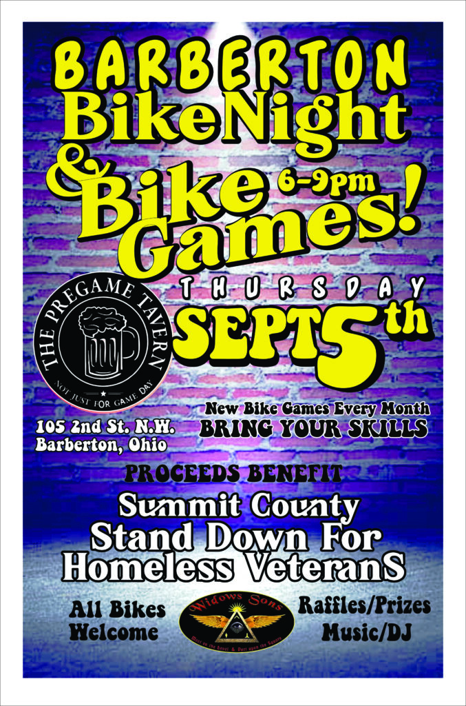 Barberton Bike Night & Bike Games from 6-9PM